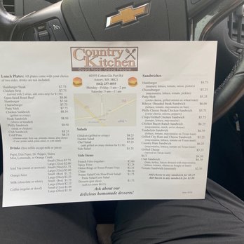 Country Kitchen - Menu - Breakfast & Brunch Near Me - Amory, Mississippi