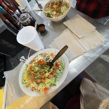 Tacos Ensenada - Carnitas salad and carnitas tostada - Mexican Near Me - Visalia, California Tacos Ensenada - Carnitas salad and carnitas tostada - Mexican Near Me - Visalia, California