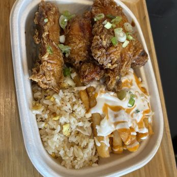 Kimchi Box - chicken rice and Sassy Fries - Korean Near Me - Plymouth, Michigan
