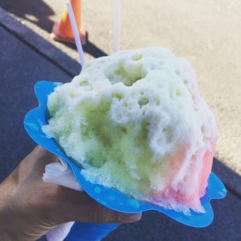 Mountain Magic Shave Ice - "Small" size shaved ice with green tea, coconut and guava PLUS snow cap. Oh and ice cream at the bottom! So delicious ! - Shaved Ice Near Me - Waipahu, Hawaii Mountain Magic Shave Ice - "Small" size shaved ice with green tea, coconut and guava PLUS snow cap. Oh and ice cream at the bottom! So delicious ! - Shaved Ice Near Me - Waipahu, Hawaii