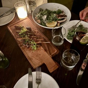 Ysabel - Wagyu Yakitori, kale chicken Caesar salad - New American Near Me - West Hollywood, California