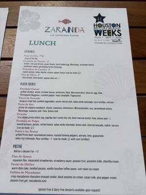 Menu photo 1 Zaranda Houston, TX Menu photo 1 Zaranda Houston, TX