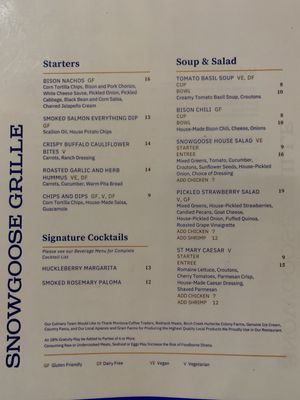 Menu photo 3 Snowgoose Grille Saint Mary, MT