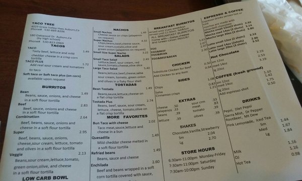 Menu photo 3 Taco Tree Auburn, CA