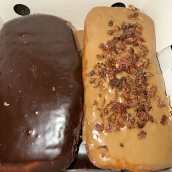 Legendary Doughnuts - Maple donut with bacon!  Chocolate donut too. - Donuts Near Me - Auburn, Washington