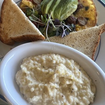 Baked Bistro - Phoebus Frittata, Gluten-free toast, Grits - New American Near Me - Hampton, Virginia Baked Bistro - Phoebus Frittata, Gluten-free toast, Grits - New American Near Me - Hampton, Virginia
