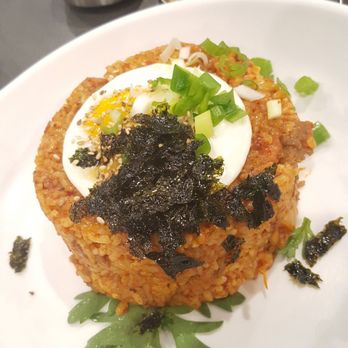 Tofu Plus - Kimchi fried rice. It's good, but the rice is filling. - Korean Near Me - Cupertino, California