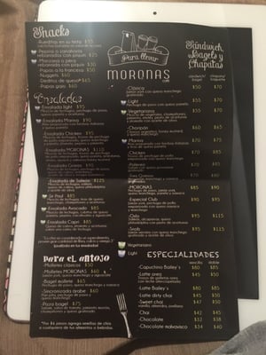 Menu photo 2 Moronas Café México, D.F., DIF