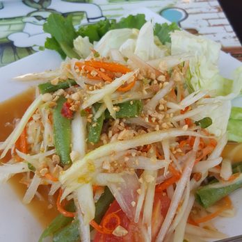 Yellow Curry Cozy Thai - Papaya salad from Yellow Curry!! The first papaya dish they sold! - Thai Near Me - Seaside, Oregon