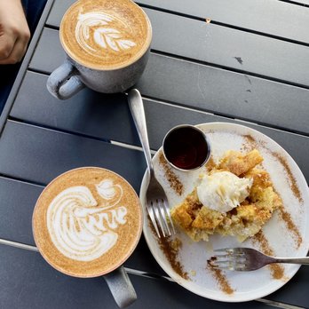 MoJoe's - Two beautiful snickerdoodle lattes and french toast casserole. - Coffee & Tea Near Me - Roseville, California MoJoe's - Two beautiful snickerdoodle lattes and french toast casserole. - Coffee & Tea Near Me - Roseville, California