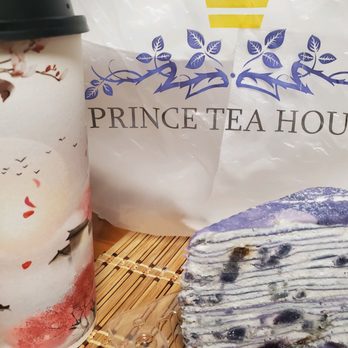 Prince Tea House - H9. Prince Fruit Paradise Caffeine-Free and a slice of Purple Yam Crepes Cake - Desserts Near Me - Virginia Beach, Virginia Prince Tea House - H9. Prince Fruit Paradise Caffeine-Free and a slice of Purple Yam Crepes Cake - Desserts Near Me - Virginia Beach, Virginia