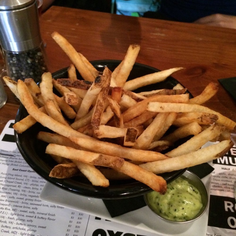 Burger Bach - Fries with basil aioli - Burgers Near Me - Richmond, Virginia Burger Bach - Fries with basil aioli - Burgers Near Me - Richmond, Virginia