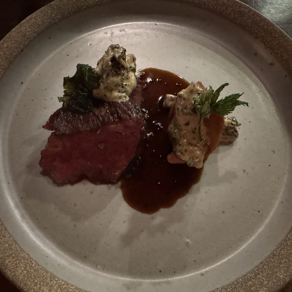 Le Pigeon - Wagyu steak. With mushrooms and Demi glace. Very good - French Near Me - Portland, Oregon Le Pigeon - Wagyu steak. With mushrooms and Demi glace. Very good - French Near Me - Portland, Oregon