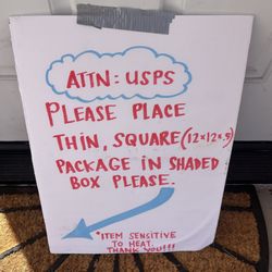US Post Office - They had no problem following this sign for all the unremarkable packages shipped in the last 2 weeks.