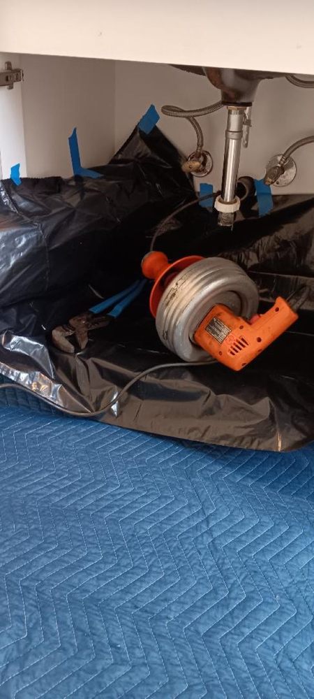 Slide of Garden Snake Drain Cleaning