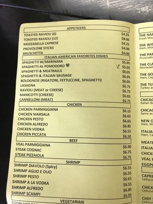 Menu photo 4 Wiseguys Joplin, MO