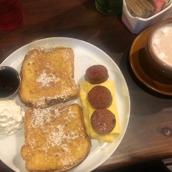 Cafe Moulin - Amsterdam French Toast Platter, spicy sauce & Nutella Hot Chocolate - Breakfast & Brunch Near Me - Pittsburgh, Pennsylvania Cafe Moulin - Amsterdam French Toast Platter, spicy sauce & Nutella Hot Chocolate - Breakfast & Brunch Near Me - Pittsburgh, Pennsylvania
