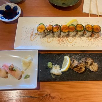 Fujisan Sushi - Fuji Roll, Izumidai Nigiri, Scallops (from Hokkaido) Nigiri - Sushi Bars Near Me - El Centro, California Fujisan Sushi - Fuji Roll, Izumidai Nigiri, Scallops (from Hokkaido) Nigiri - Sushi Bars Near Me - El Centro, California