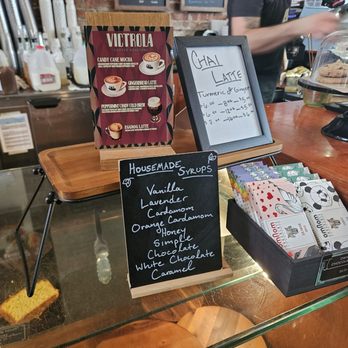 Victrola Coffee Roasters - Menu of housemade syrups - Coffee Roasteries Near Me - Seattle, Washington