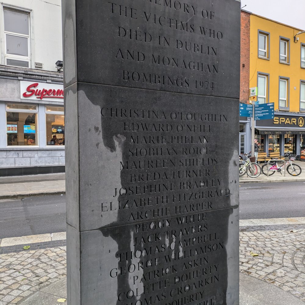 Dublin and Monaghan Bombings Memorial - Dublin and Monaghan Bombings Memorial, Talbot Street, Dublin - Landmarks & Historical Buildings Near Me - Dublin, D