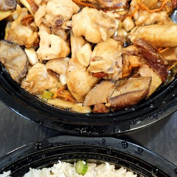 Tang Gong - Boney chicken, plain fried rice and very salty stir fry vegetables that are way overpriced. - Dim Sum Near Me - Arcadia, California
