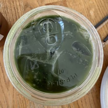 Tekosu Cafe - Top of strawberry matcha latte - Coffee & Tea Near Me - Arcadia, California