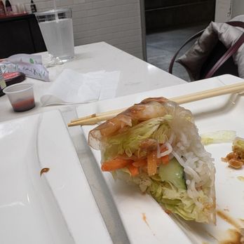 Hot Chopsticks Kitchen - There was some kind of brown sauce in the Grilled Shrimps Springroll (Goi Cuon Tom Nuong) - Vietnamese Near Me - Oklahoma City, Oklahoma