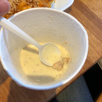Boston Chowda - What's left of my large Chowda after I dropped it on the floor. Wasted $7.50. But it was good and had big chunks of clam - Seafood Near Me - Boston, Massachusetts Boston Chowda - What's left of my large Chowda after I dropped it on the floor. Wasted $7.50. But it was good and had big chunks of clam - Seafood Near Me - Boston, Massachusetts