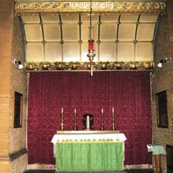 St Bartholomew's Church - Altar with tabernacle for the Reserved Sacrement