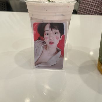 DAMO - Yes I had to take a pic with my Chanyeol pc I never do this but it was cute and I happened to have it - Coffee & Tea Near Me - Los Angeles, California