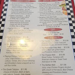 Burgers, Sandwiches, Soups, Melts Menu (04/2022)