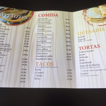 La Cocina de Martha - Menu (2/2) - Imported Food Near Me - El Paso, Texas