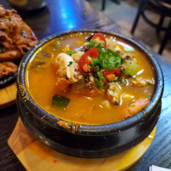 Bay Pocha - Seafood Tofu Stew - Korean Near Me - San Francisco, California Bay Pocha - Seafood Tofu Stew - Korean Near Me - San Francisco, California