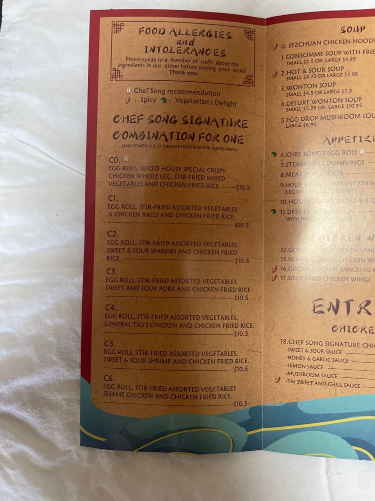 CHEF SONG’S CHINESE RESTAURANT Updated October 2024 1127 Saint
