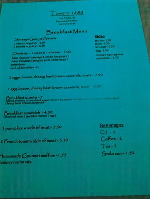 Menu photo 1 Tavern 1888 Ravenna, OH Menu photo 1 Tavern 1888 Ravenna, OH