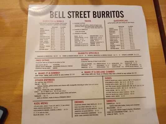 Menu photo 1 Bell Street Burritos Atlanta, GA