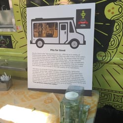 Pita for Good - Complimentary cucumber/mint/cilantro-infused water