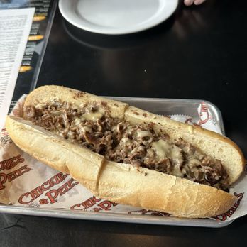 Chickie's & Pete's - Steak and cheese sandwich. - Seafood Near Me - Atlantic City, New Jersey Chickie's & Pete's - Steak and cheese sandwich. - Seafood Near Me - Atlantic City, New Jersey