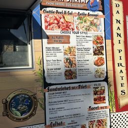 the menu for the restaurant