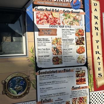 Maui Shrimp - the menu for the restaurant - Seafood Near Me - Kihei, Hawaii