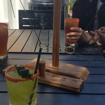 BLVD MRKT - My sons took me for brunch. Having drinks and playing the ring game we borrowed from Alchemy Craft.  Drinks were super tasty! - Food Court Near Me - Montebello, California