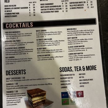 Danny Boy's- Broadview Heights - Drink menu- back, and deserts - Pizza Near Me - Broadview Heights, Ohio