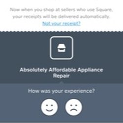 Absolutely Affordable Appliance Repair - What I was charged.
