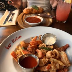Bar Italia - Calamari and sausage bread