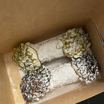 Modern Pastry Shop - 1 dipped in pistachio and 1 in chocolate chip - Bakeries Near Me - Boston, Massachusetts Modern Pastry Shop - 1 dipped in pistachio and 1 in chocolate chip - Bakeries Near Me - Boston, Massachusetts