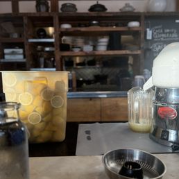 Lemons being squeezed