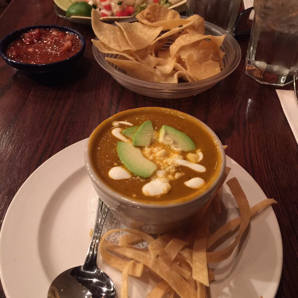 Agave - Tortilla soup.  More of a bisque the broth but was ok - Mexican Near Me - Newburyport, Massachusetts