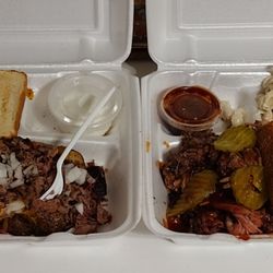 Catch The Smoke BBQ - This is how I meal prep! Brisket sandwich for today and chopped brisket loaded potato for tomorrow! ;)