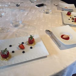 Auberge de Clochemerle - Dessert fraise/kalamansi