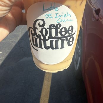 Coffee Culture - Iced latte with Irish cream syrup. - Coffee & Tea Near Me - St Louis, Missouri Coffee Culture - Iced latte with Irish cream syrup. - Coffee & Tea Near Me - St Louis, Missouri